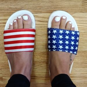 American flag slides sandals